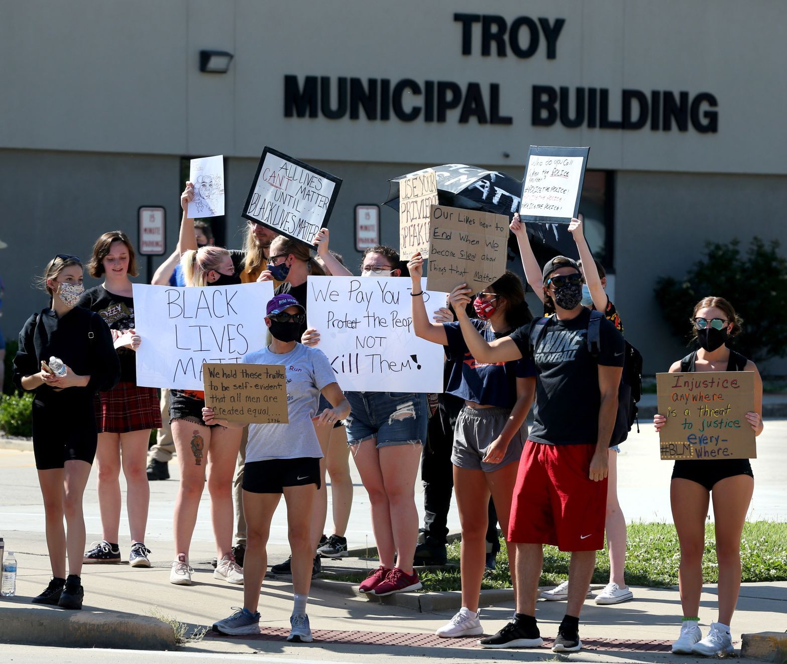 Small Troy, Ill. crowd swells to 200 plus for Black Lives Matter